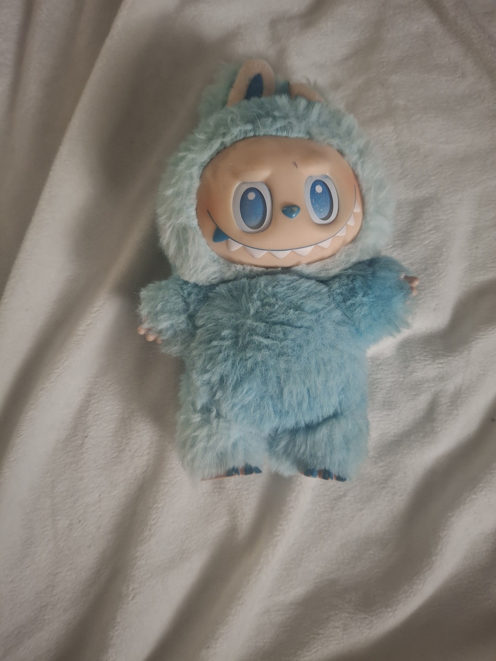 Blue Plush Monster Doll with Friendly Face - Brand Unknown